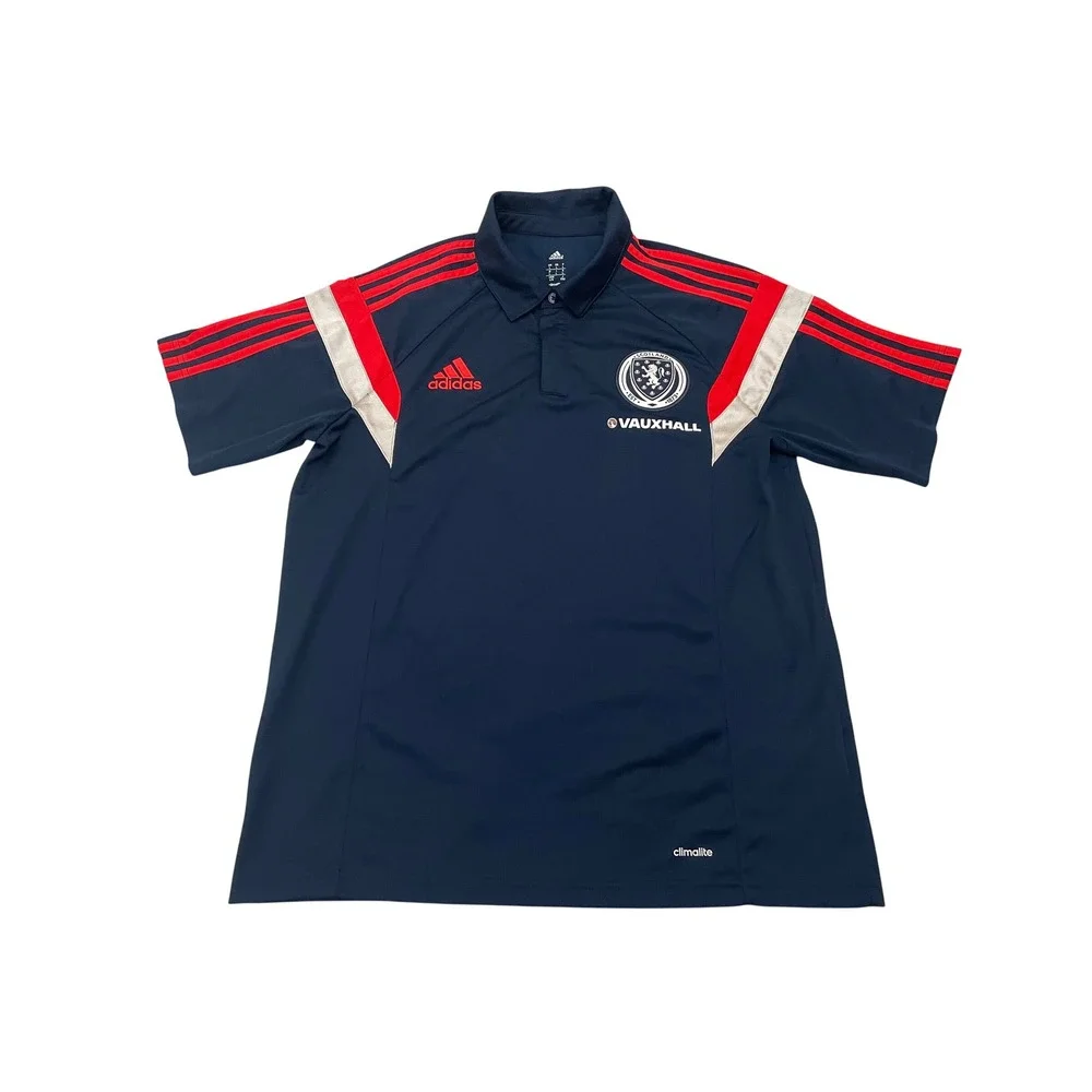 Adidas Scotland 2012-13 Training Polo Shirt Jersey Men's Large Navy Blue G88150